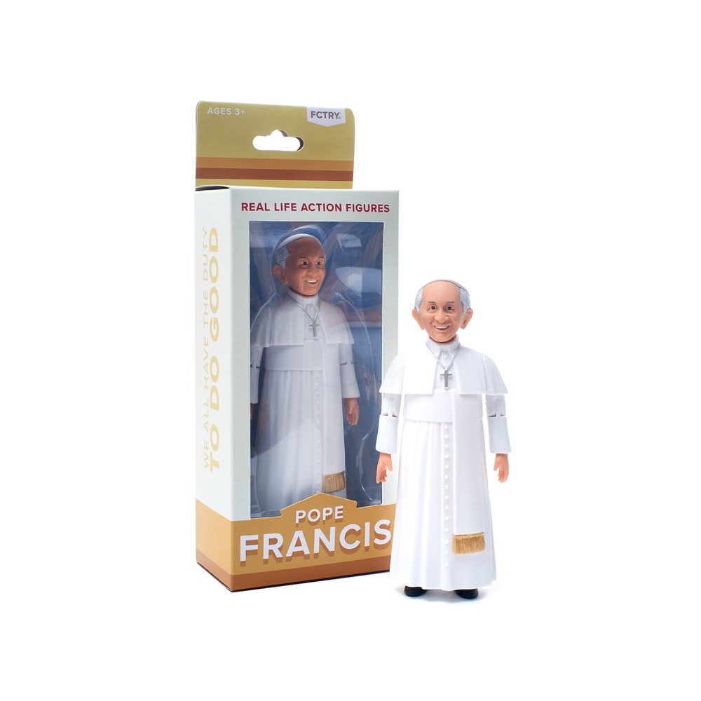 The Pope Real Life Action Figure and packaging